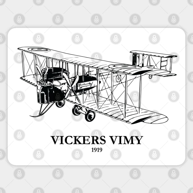 Vickers Vimy World War I Bomber Sticker by Lakeric